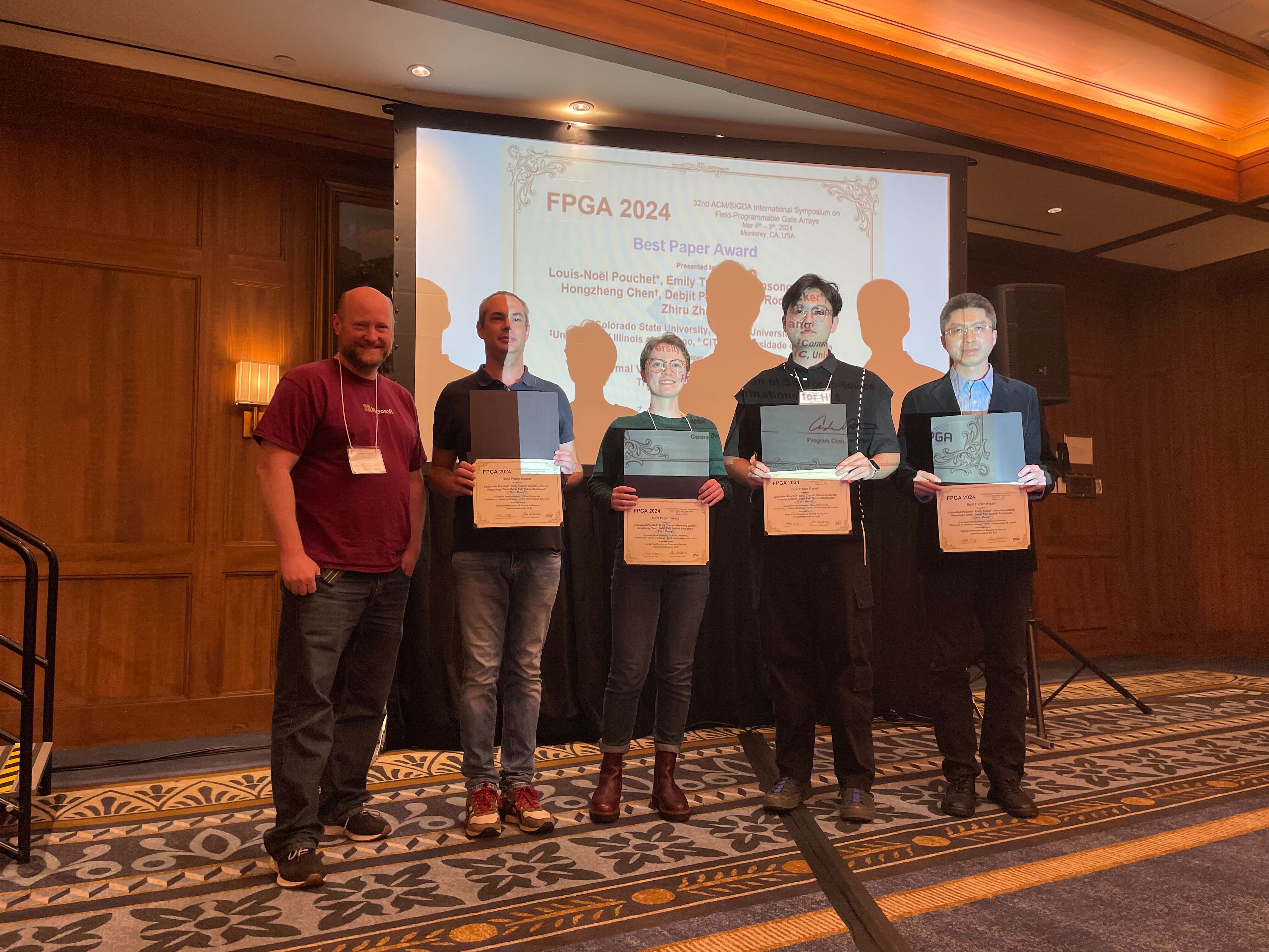 Niansong and Hongzheng Win the Best Paper Award at FPGA'24!
