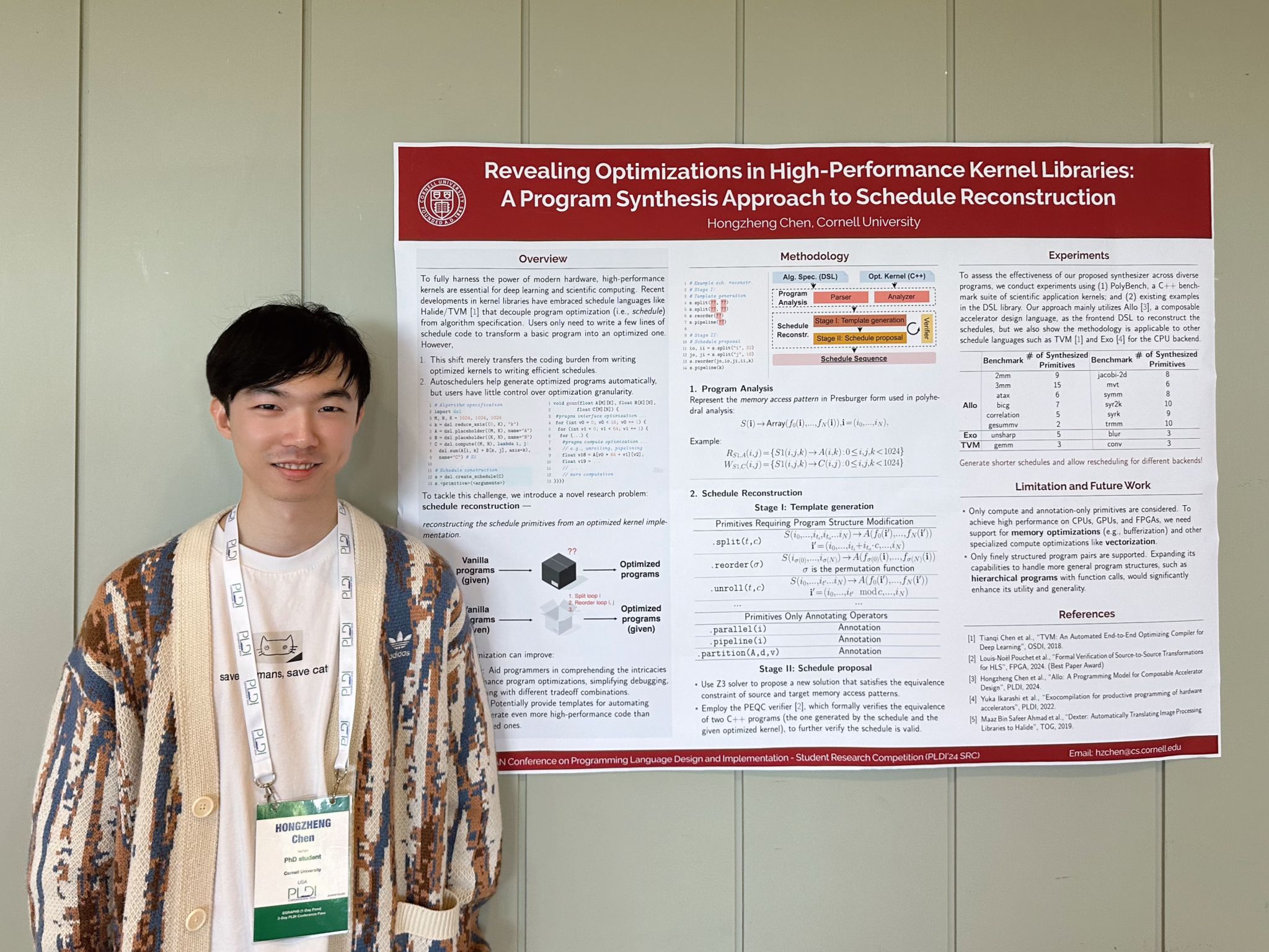 Hongzheng Wins the 3rd Place in PLDI 2024 Student Research Contest