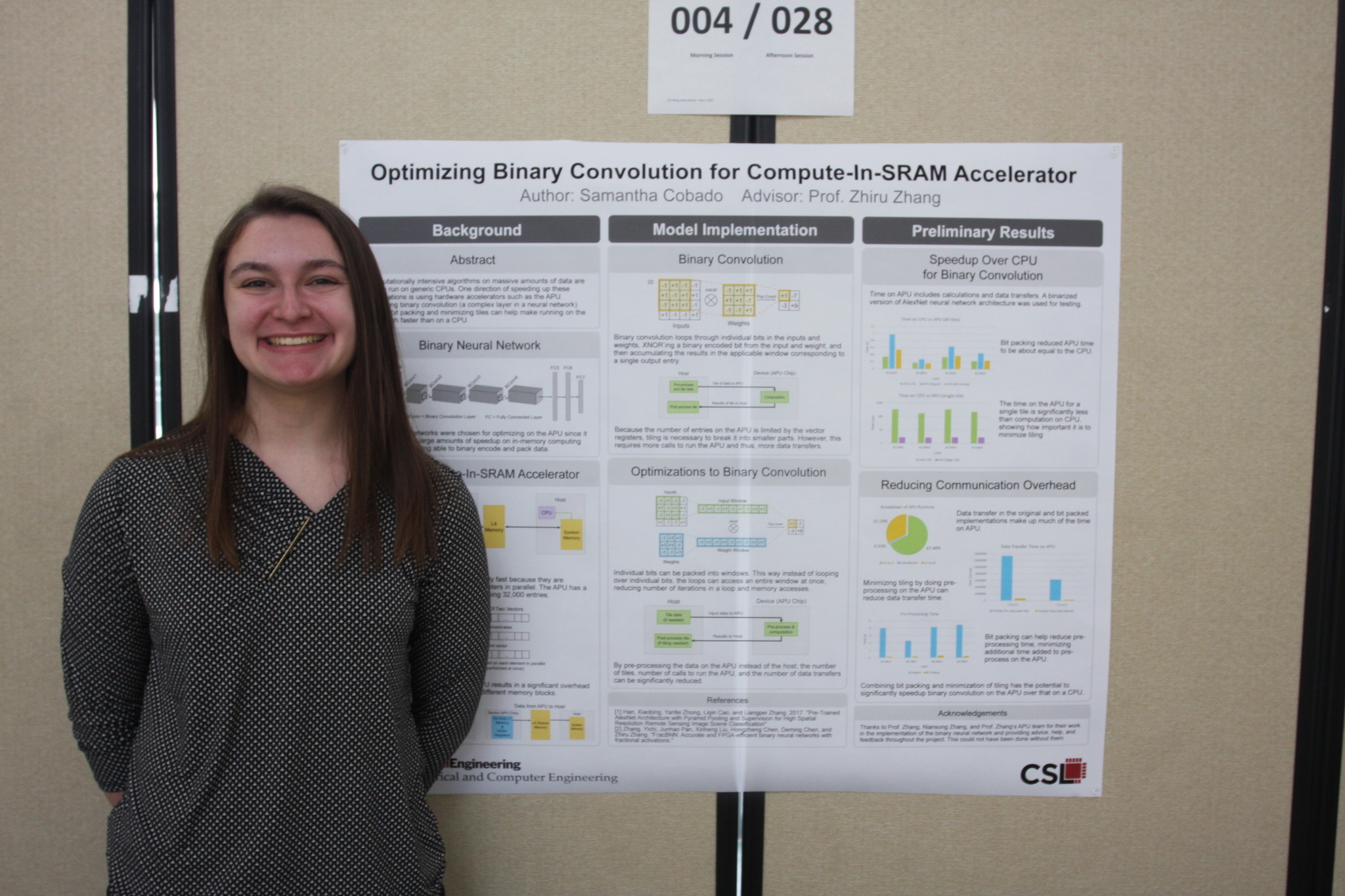 Samantha Cobado Wins “Best in AI” at ECE M.Eng Poster Session!